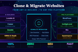 clone or migrate websites from lovable or other ai builders to wordpress ghl wix