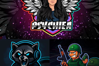design ultimate gaming mascot cartoon logo for esports teams