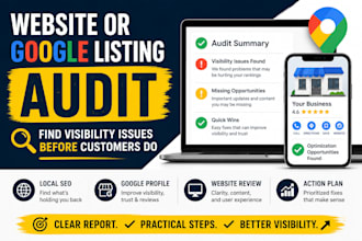 audit your website or google listing