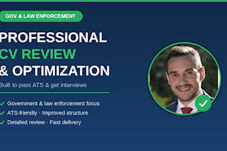 review and improve your CV for government and law enforcement careers