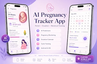 develop ai pregnancy tracker app period tracker menstrual, ovulation tracker app