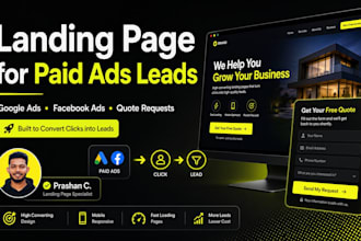 build a landing page for paid ads leads