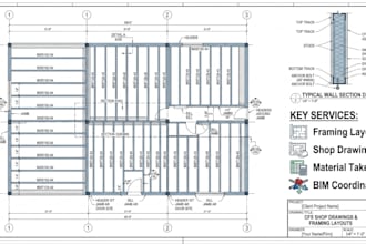 engineer cold formed steel shop drawings and framing layouts