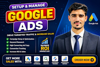 setup and manage google ads adwords PPC campaigns with conversion tracking