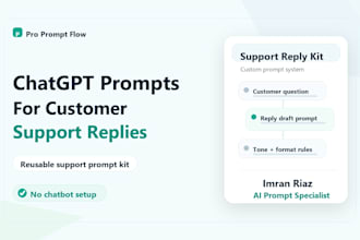 create chatgpt prompts for customer support replies