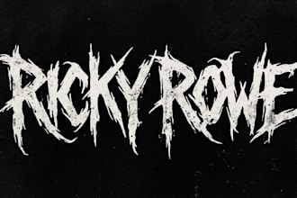 create a dark and heavy sludge metal logo