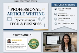 write engaging, high quality blog posts and articles