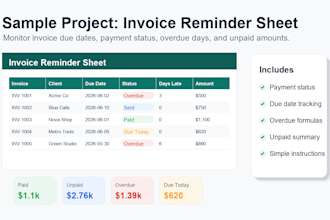 create an invoice tracker or payment reminder spreadsheet
