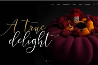 design a professional cake bakery shopify website that gets you orders