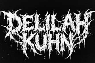 design a brutal custom sludge metal band logo