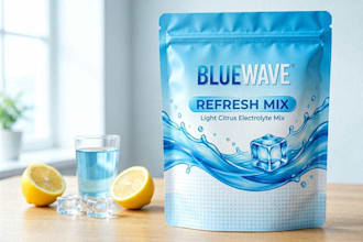 design creative box, pouch and label packaging design