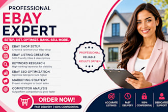 create ebay listings, SEO optimization, store setup, and marketing