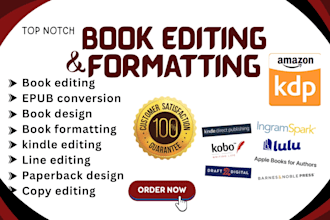 edit and format your manuscript for a polished published book