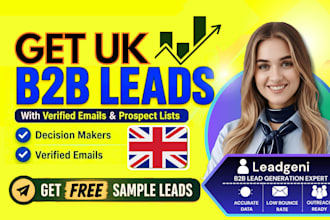 do UK b2b lead generation and email list