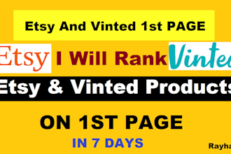 rank etsy and vinted product on first 1st page in 7 days