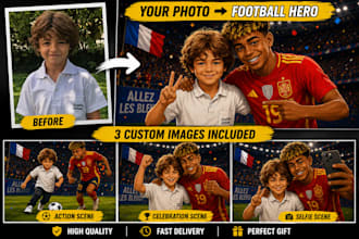 create football artwork with your child