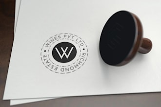 create unique stamp, round, logo, badge, sticker design