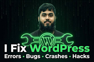 fix wordpress errors, bugs, and broken website fast