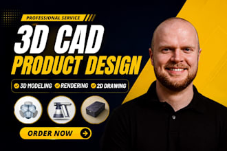 do 3d cad design, industrial design and 3d cad modeling with solidworks for dfm