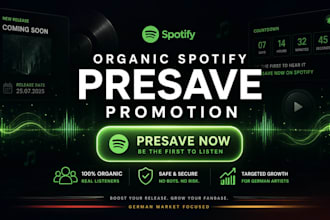 organic spotify presave link promotion german album promotion organic audience