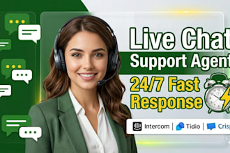 be your live chat support agent for your business