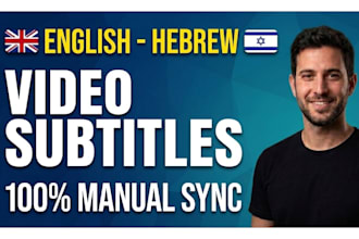 add perfectly synced english and hebrew subtitles