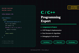 do your c and cpp programming assignments and projects