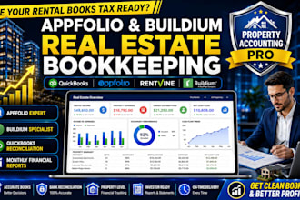 do bookkeeping for real estate using appfolio, rentvine, buildium and quickbooks