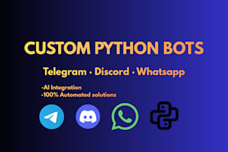 build a custom telegram, whatsapp or discord bot