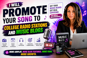 submit your music to college radio stations for airplay and exposure