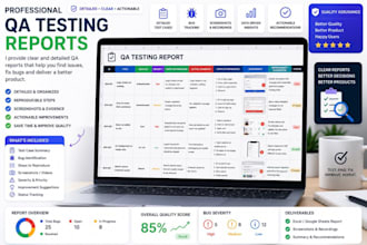 test your website, mobile app and provide QA reports