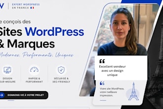 design custom wordpress logo for french websites and trusted brand