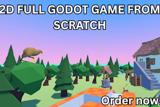 develop 2d godot game from scratch, platformer, rpg, pixel art and mobile game