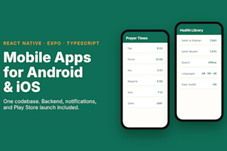 build a react native mobile app for android and ios