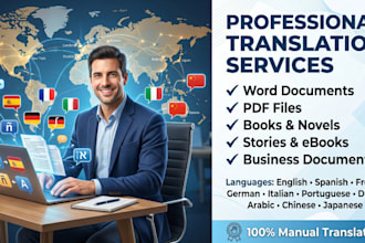 translate documents, books, stories, novels and pdf professionally