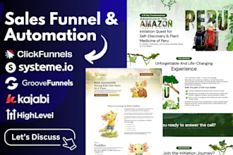 do design sales funnel in kajabi, systeme io, gohighlevel, clickfunnels, hubspot