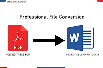 do file conversion PDF to word or excel