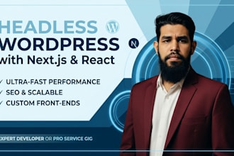 do headless wordpress website using next js, react