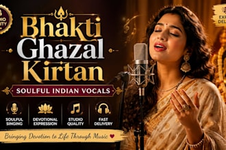 sing soulful ghazal, bhakti devotional, kirtan and spiritual vocals