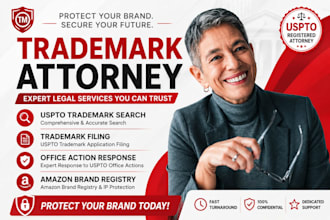 your US trademark attorney registration, and patent filling