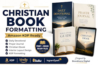 format christian book, christian ebook, prayer journal, devotional book for KDP