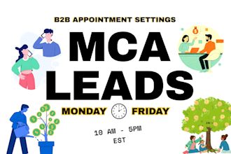 generate b2b appointments mca leads or business loan leads