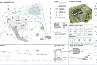 create site development grading drainage driveway plans