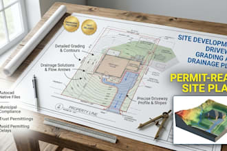 create site development grading drainage and driveway plans