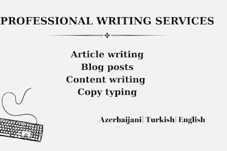 writing and typing azerbaijani, turkish and english