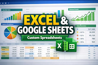 design advanced excel spreadsheets and automated google sheets