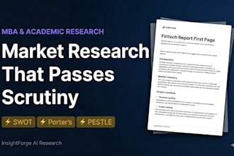 write research report for your MBA project