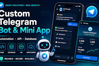 develop a custom telegram bot or mini app