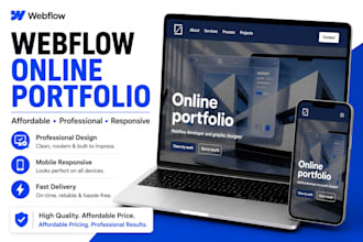 build you professional online portfolio in webflow