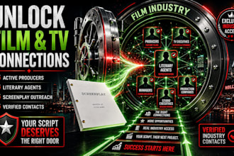 query and find active film and tv agent, producer for moviescript and screenplay